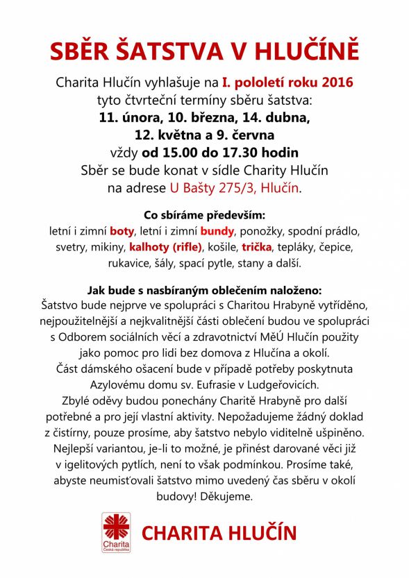 sběr šatstva